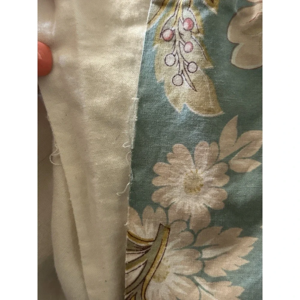 Duvet Cover Floral Teal Blue Girls Double/full Bed Cover Pamala Kline 82x83